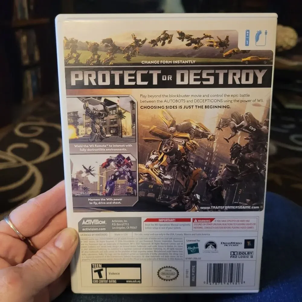 Nintendo wii transformers